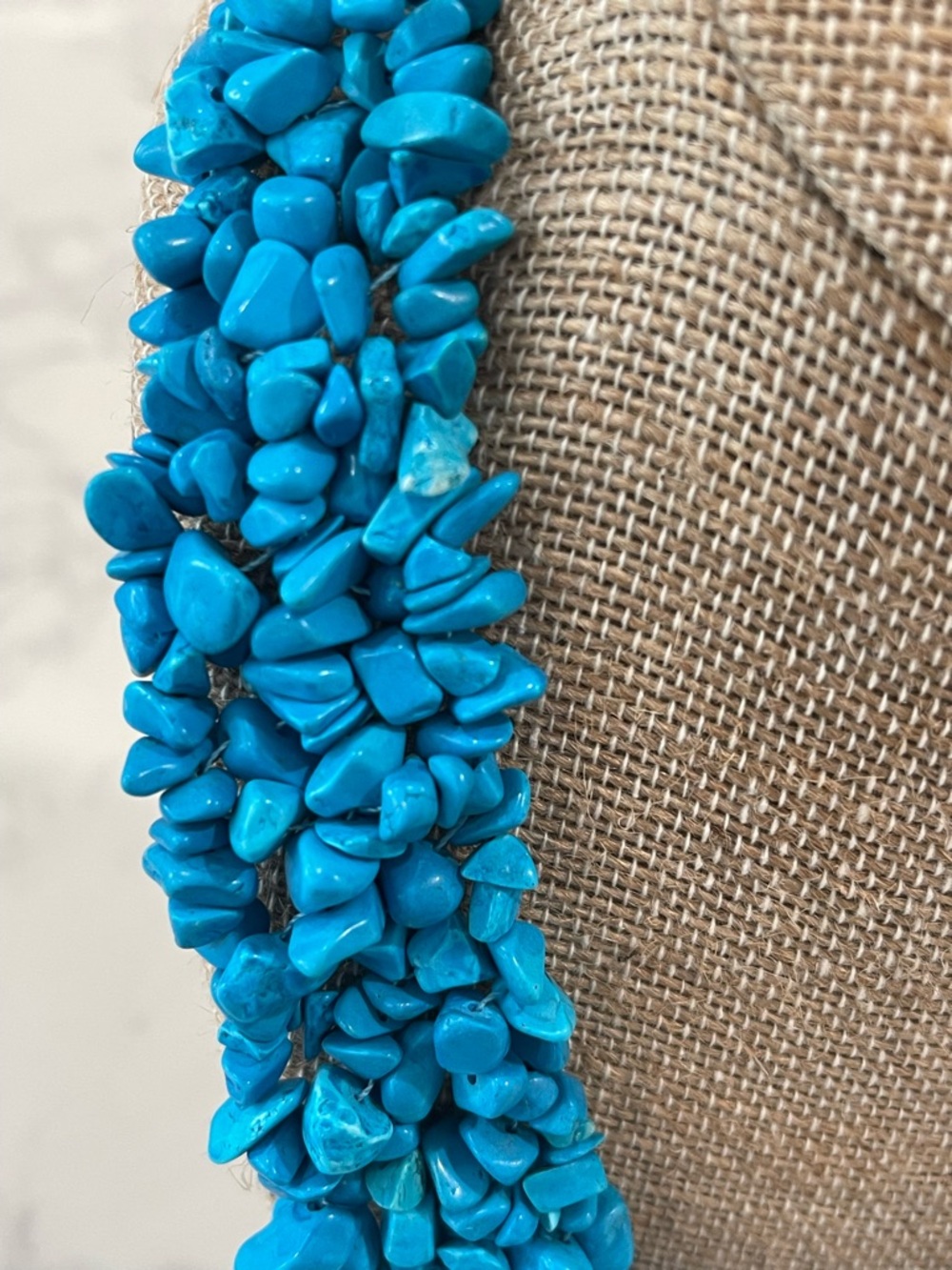 Bright Turquoise Multi-Chip Statement Necklace - Picture 4 of 8